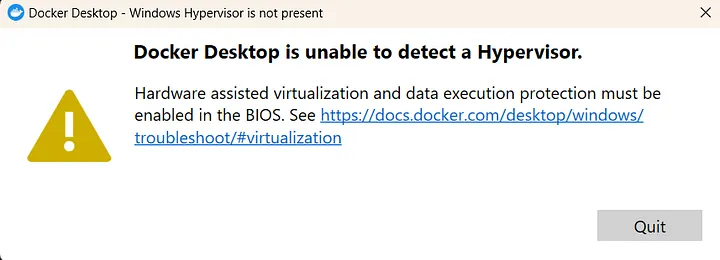How to enable Virtualization: Docker Installation Error